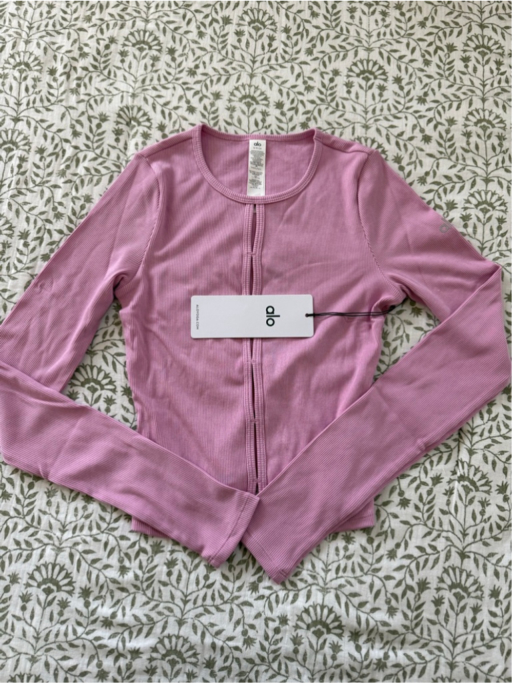 Alo Yoga Pink Dreamlight Long Sleeve Top S